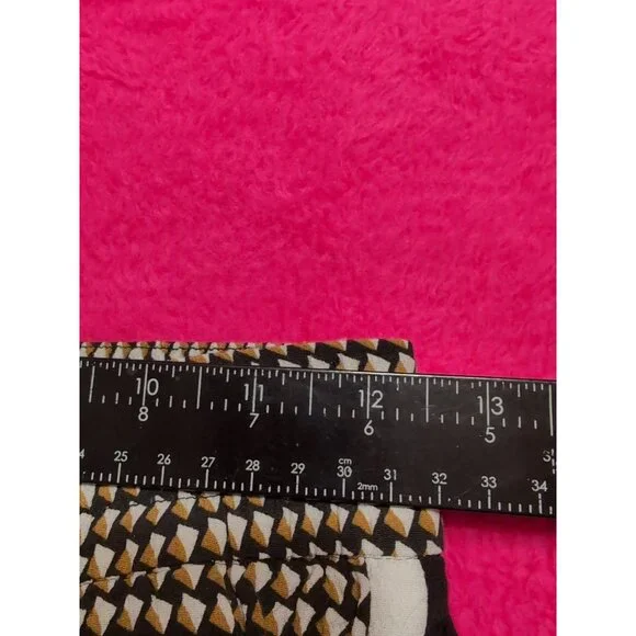 Zara Geometric Print Women's Pull On Pants Size M Pockets READ - Picture 9 of 11